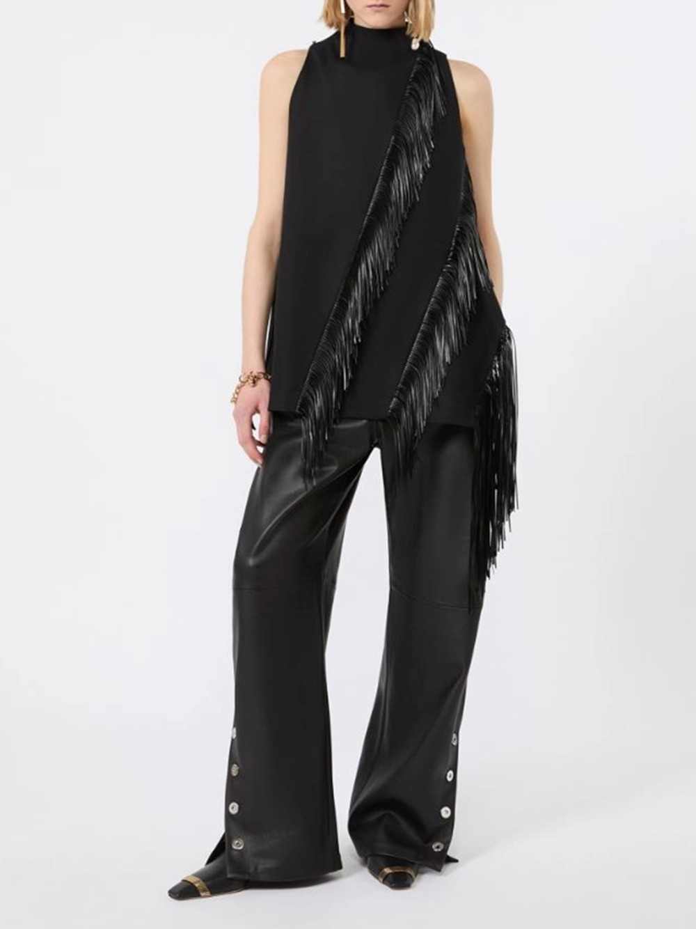 Sportmax Women Fringed Cotton Top - SPORTMAX
