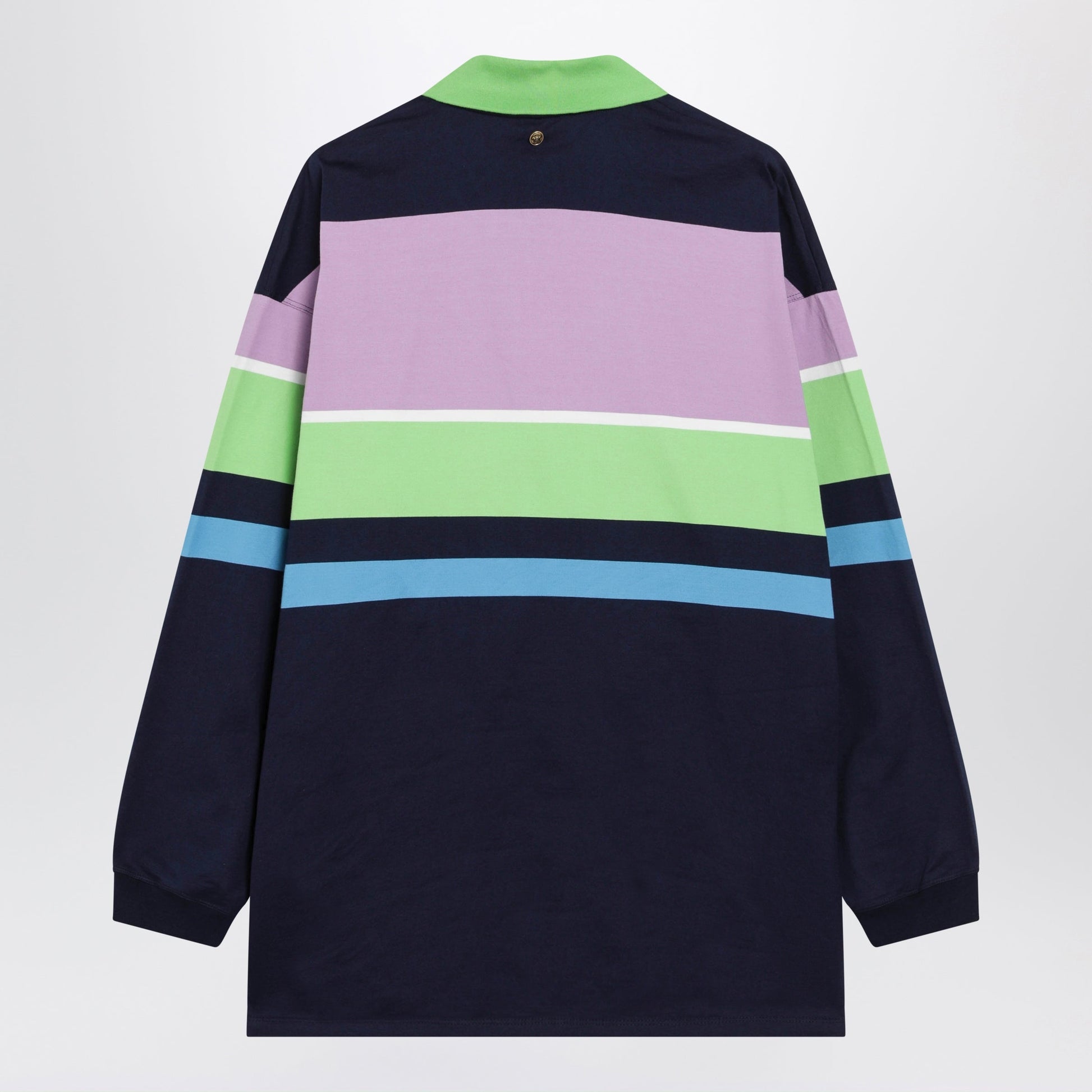 Versace Color-Block Striped Long-Sleeve Cotton Mini Dress Women VERSACE