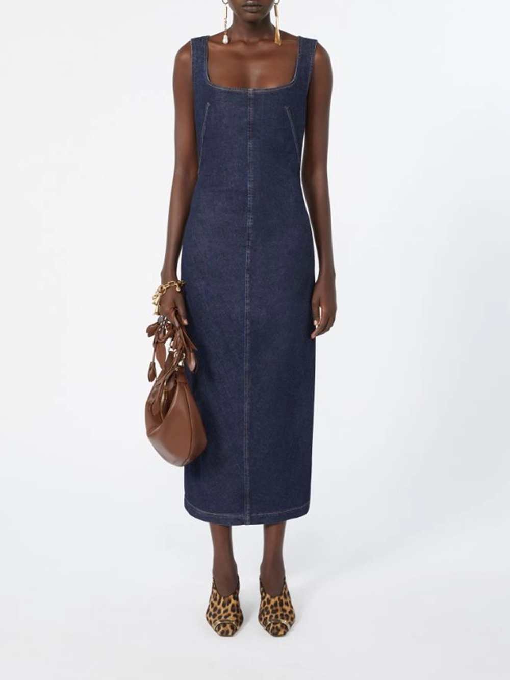 Sportmax Women Denim Dress With Zip Fastening SPORTMAX