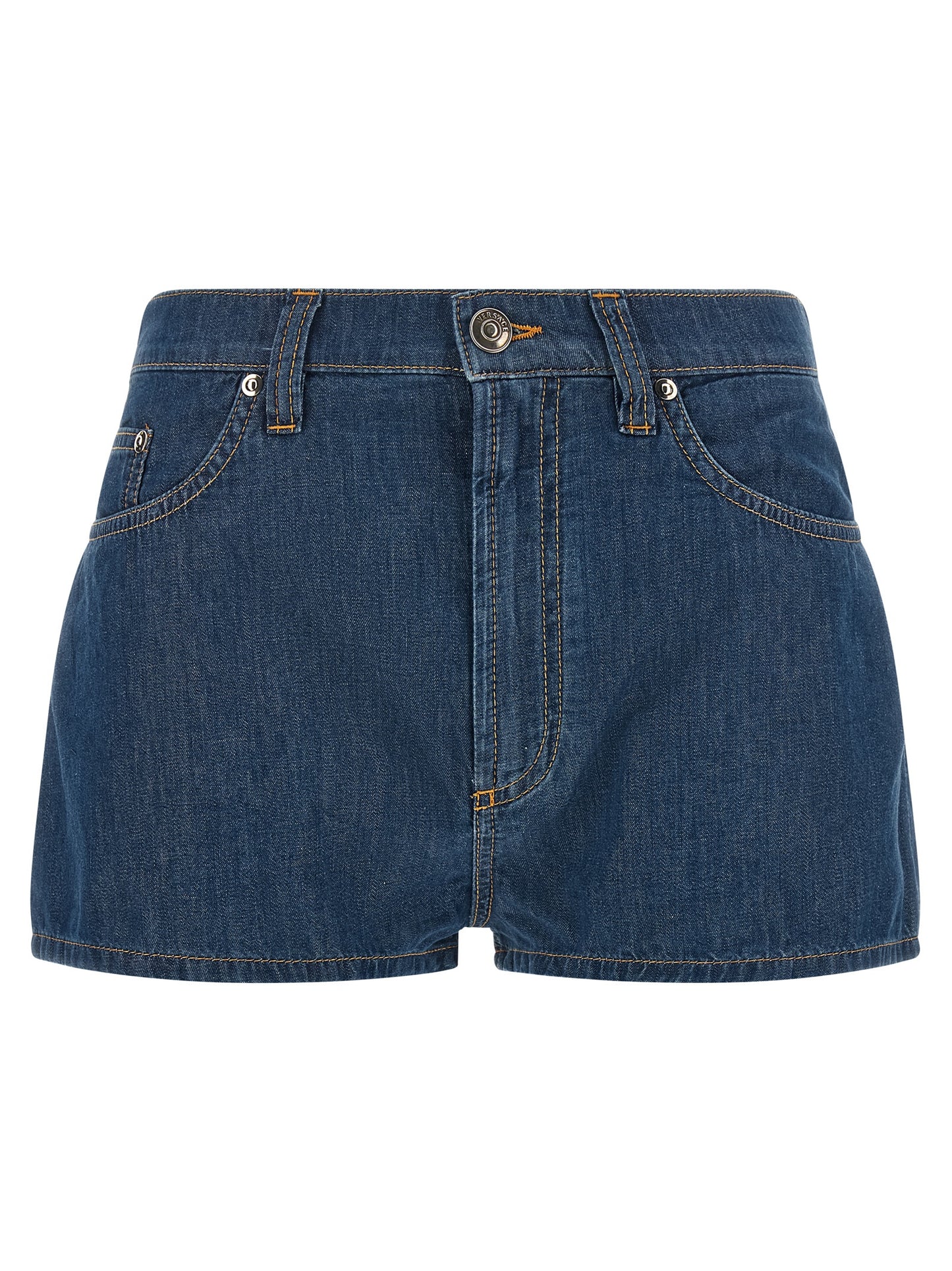 Versace Women Chambray Denim Shorts VERSACE