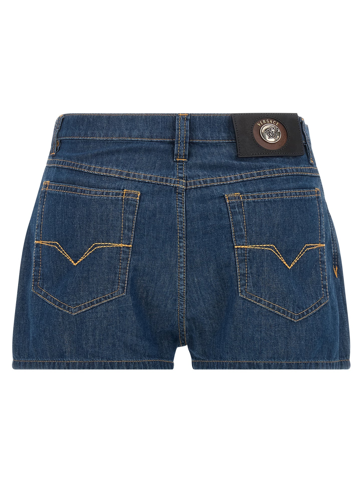 Versace Women Chambray Denim Shorts VERSACE