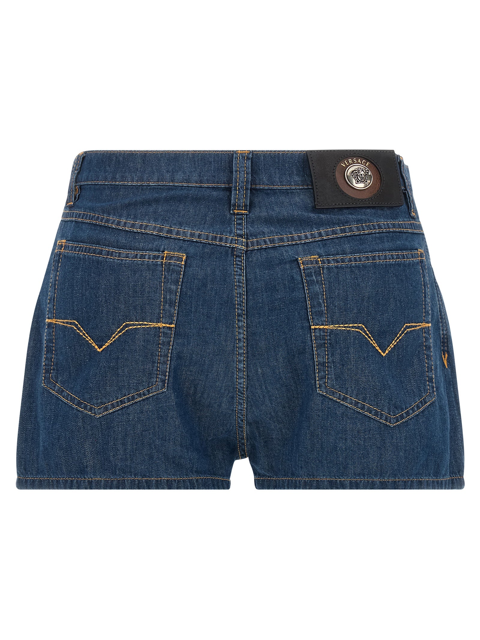 Versace Women Chambray Denim Shorts VERSACE