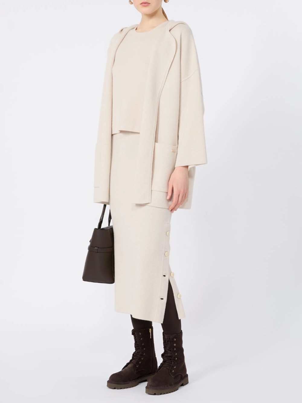 Max Mara Women Wool And Cashmere Hooded Cardigan MAX MARA