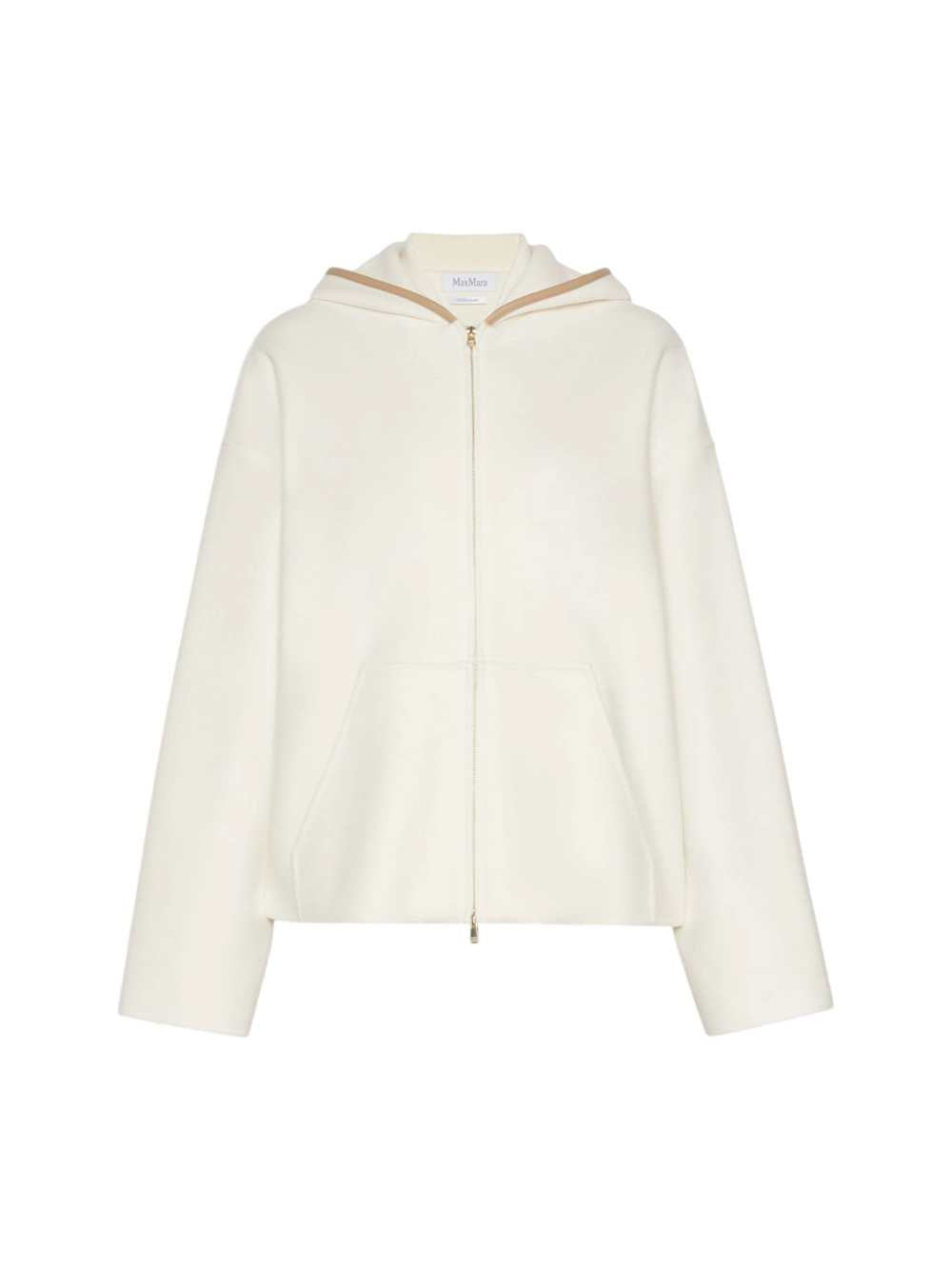 Max Mara Women Wool And Cashmere Jersey Hooded Top - White MAX MARA