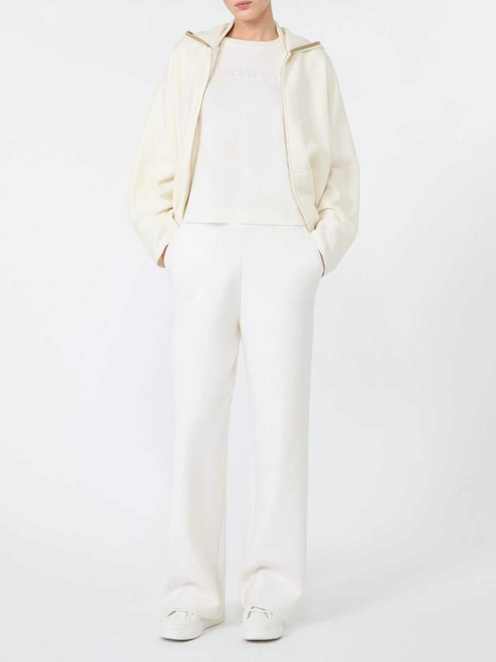 Max Mara Women Wool And Cashmere Jersey Hooded Top - White MAX MARA