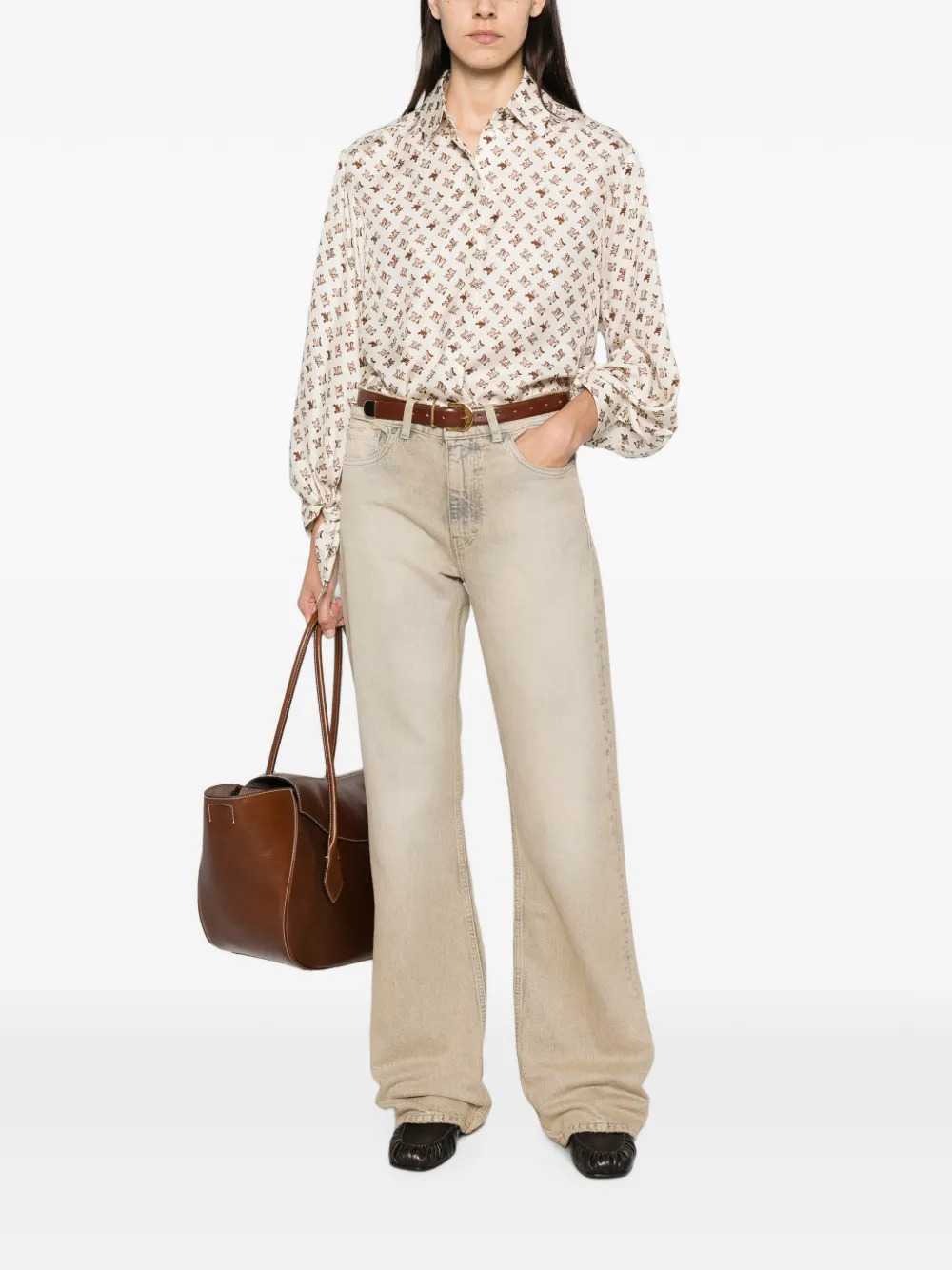 Max Mara Women Oversized Printed Silk Shirt MAX MARA