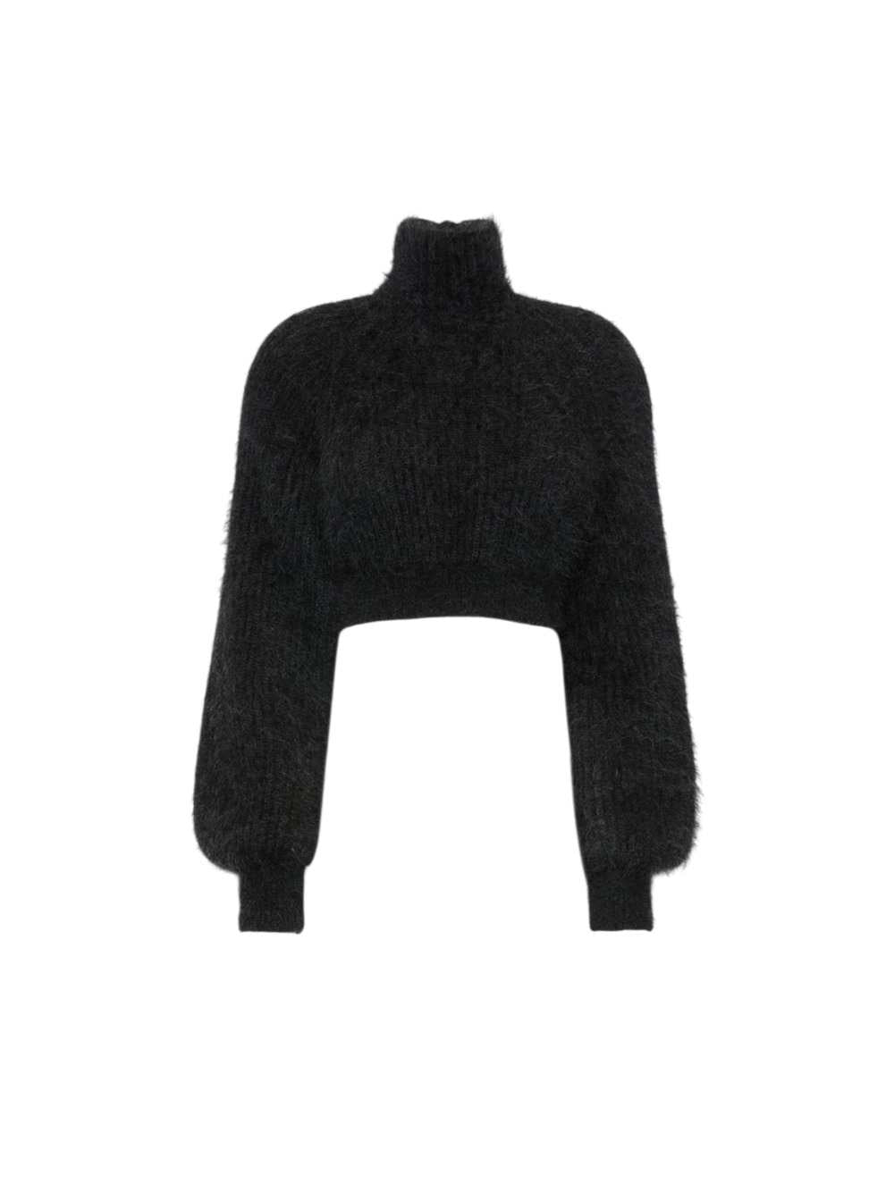 Max Mara Women Mélange Mohair-Blend Knit Top - Anthracite MAX MARA