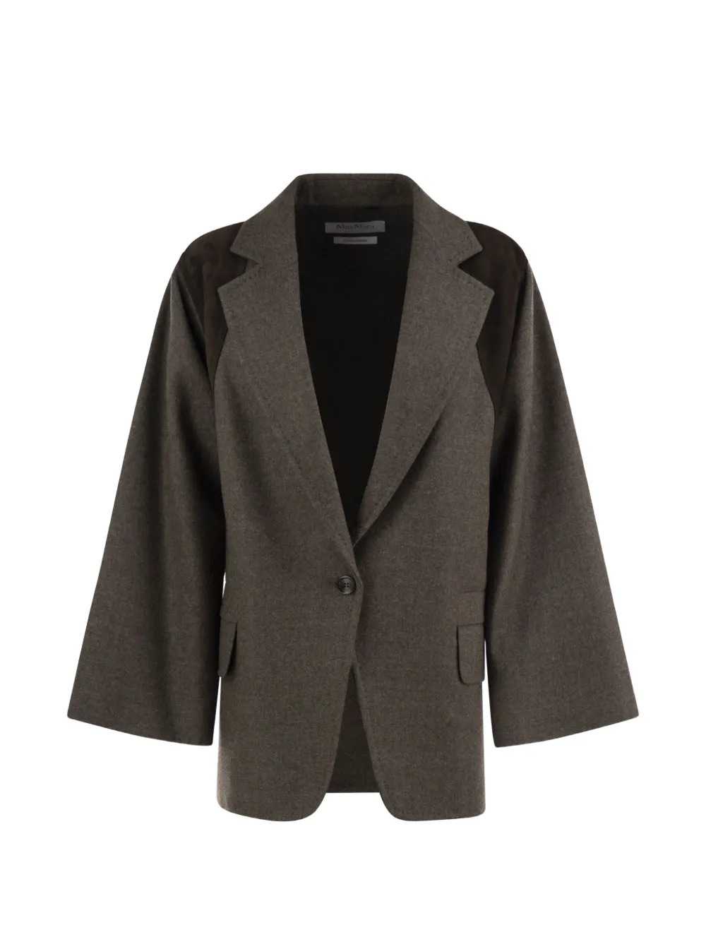 Max Mara Women Fenice Blazer In Virgin Wool With Leather Inserts MAX MARA