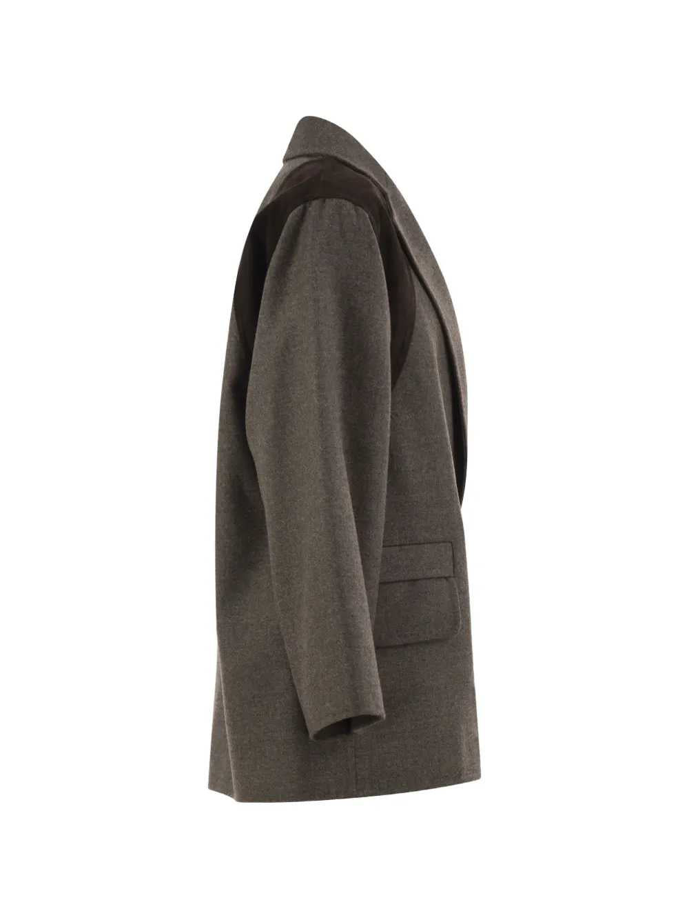 Max Mara Women Fenice Blazer In Virgin Wool With Leather Inserts MAX MARA