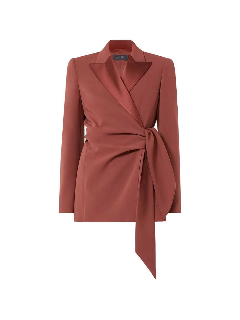 Max Mara Women Belted Blazer With Satin Lapels MAX MARA