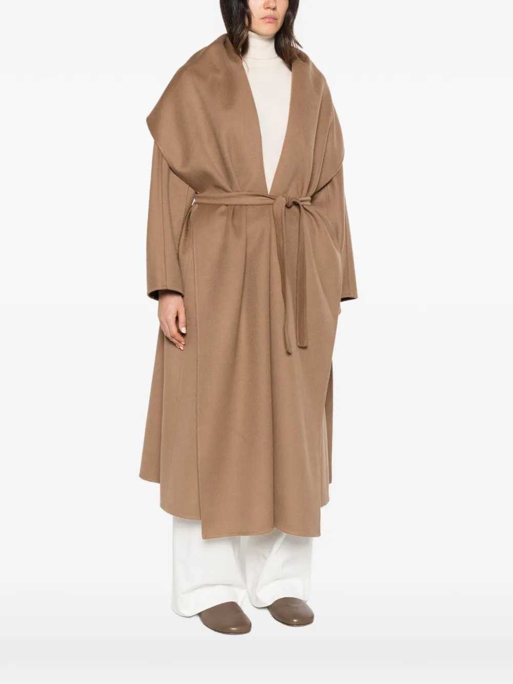 Max Mara Women Coat With Shawl Collar And Belt MAX MARA
