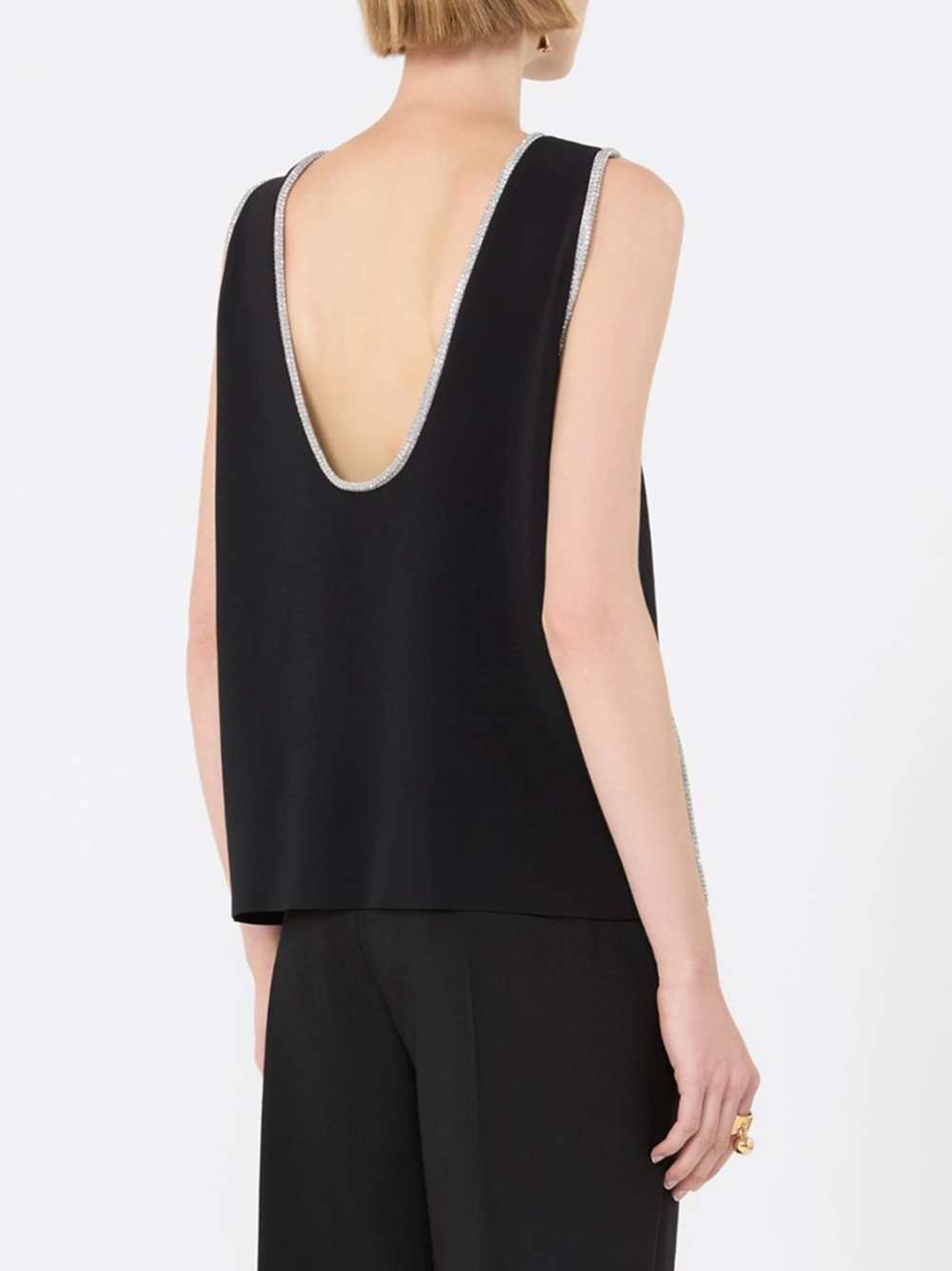 Sportmax Women Sleeveless Viscose Top - Black SPORTMAX