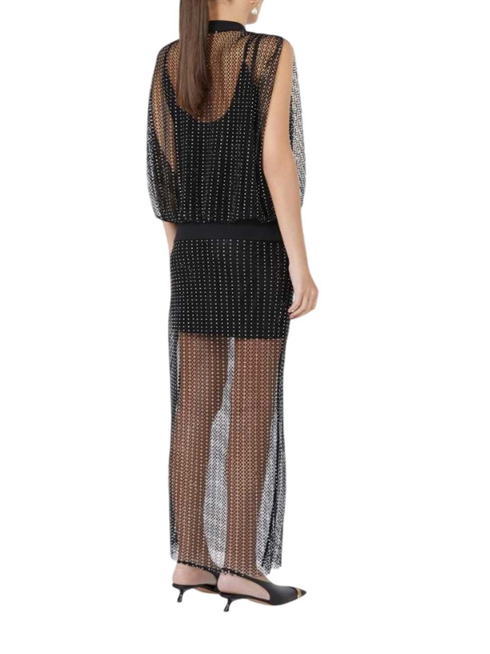 Sportmax Women Long Jersey And Rhinestone Dress - Black SPORTMAX