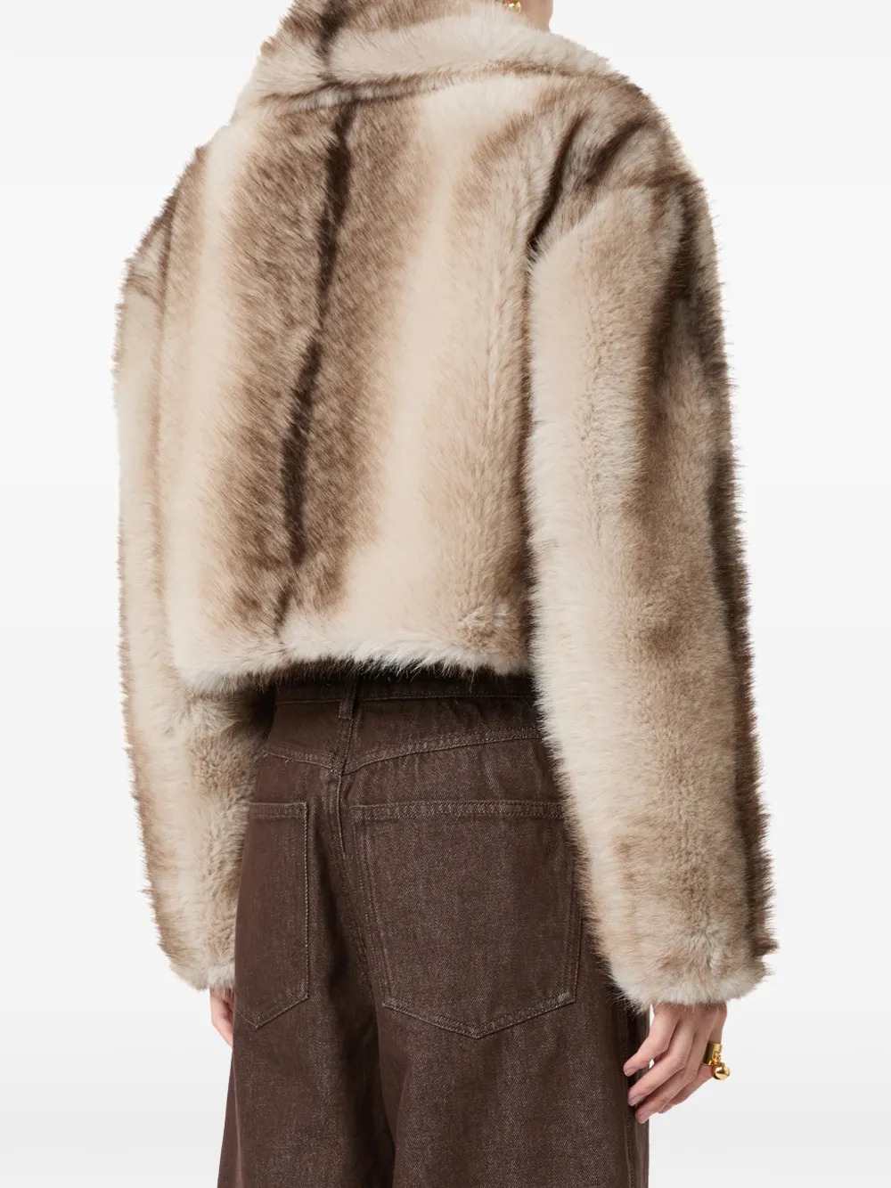 Sportmax Women Cropped Furry Jersey Jacket SPORTMAX