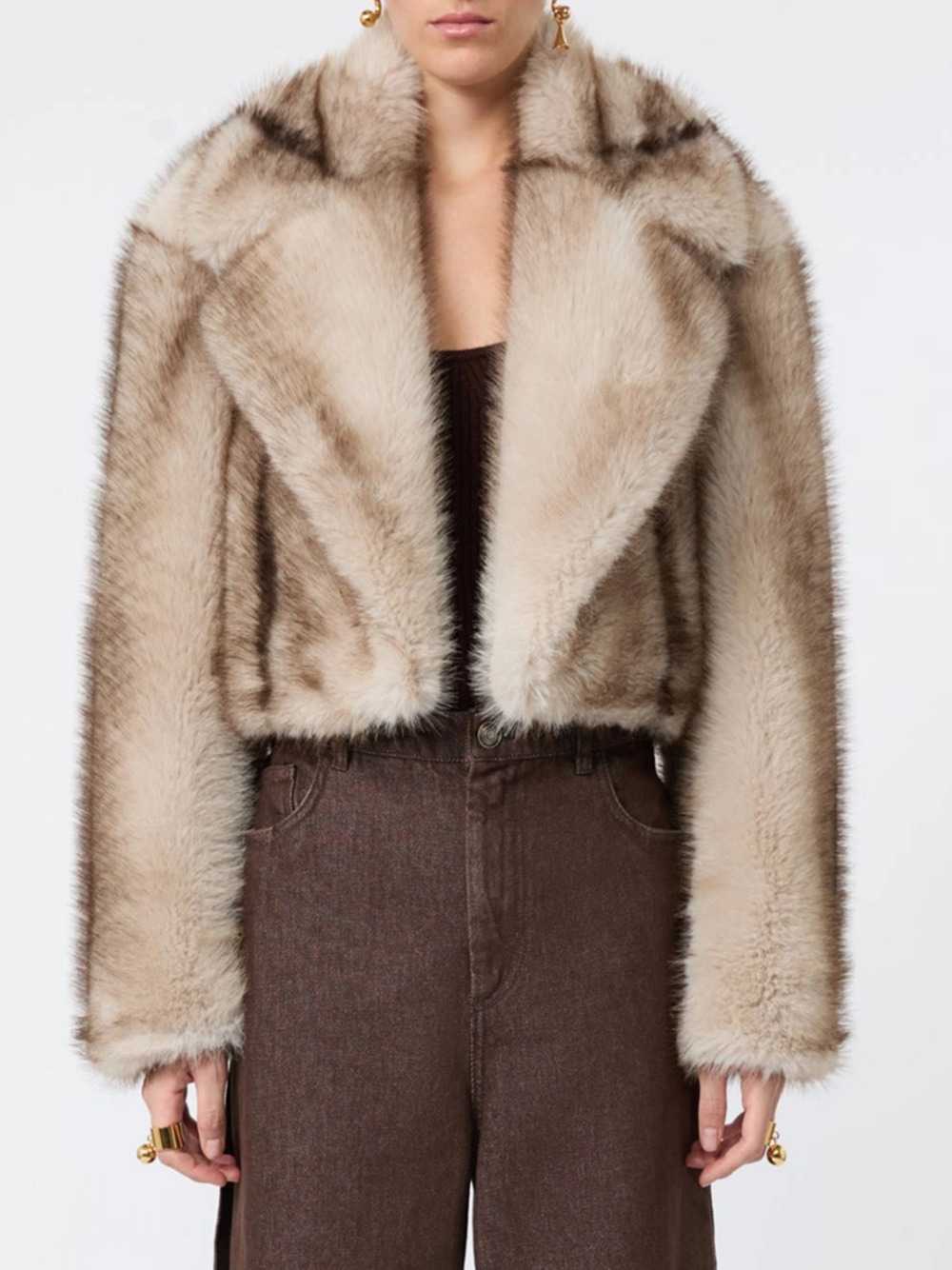 Sportmax Women Cropped Furry Jersey Jacket SPORTMAX