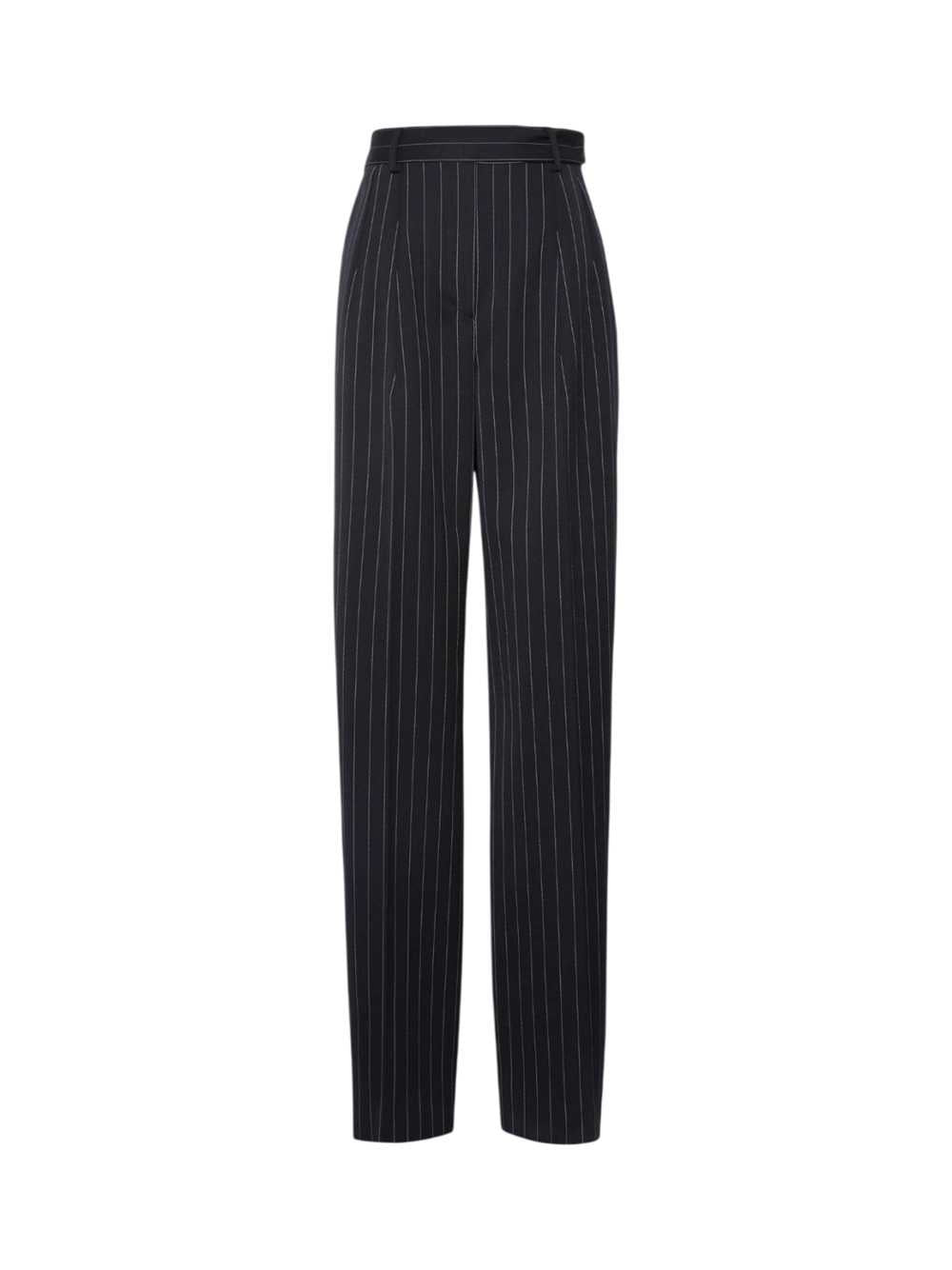 Sportmax Women Stretch Wool Trousers With Pleats - Black SPORTMAX