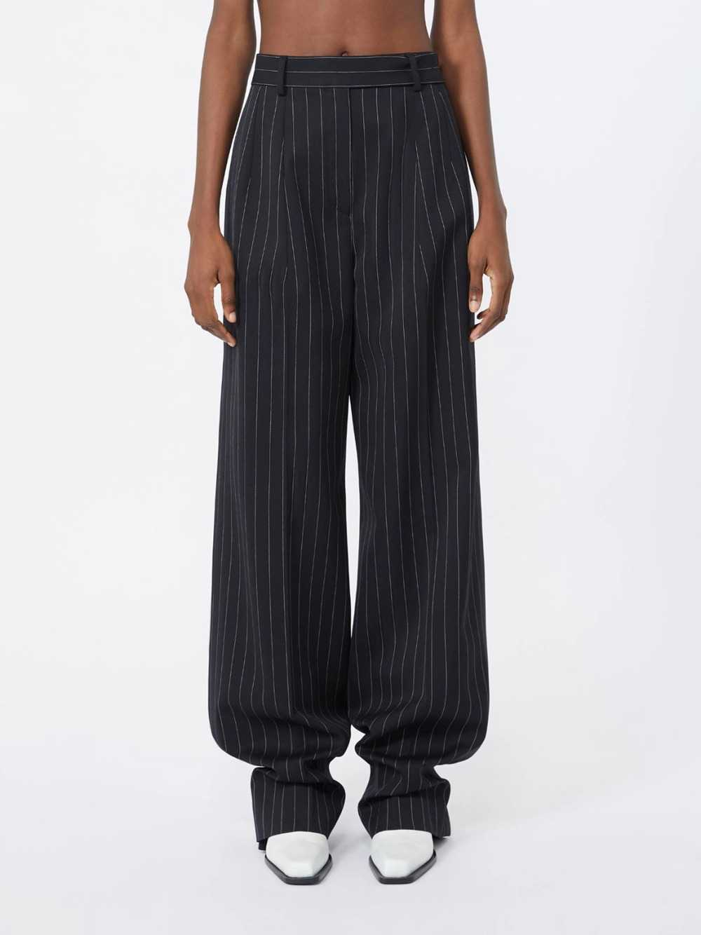 Sportmax Women Stretch Wool Trousers With Pleats - Black SPORTMAX