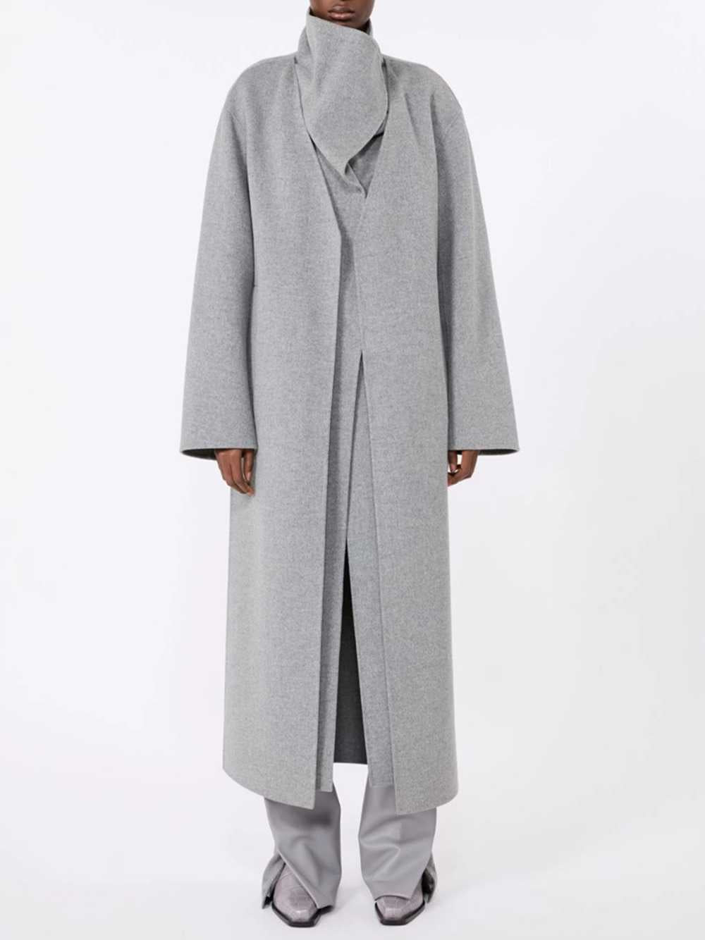 Sportmax Women Pure Wool Long Coat - Mid-Grey SPORTMAX