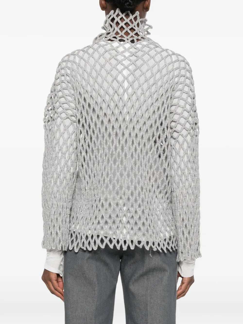 Sportmax Women Open-Knit Turtleneck Sweater SPORTMAX