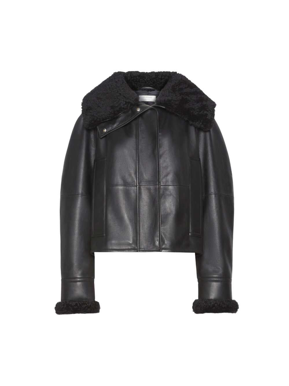 Sportmax Women Padded Leather Jacket - Black SPORTMAX