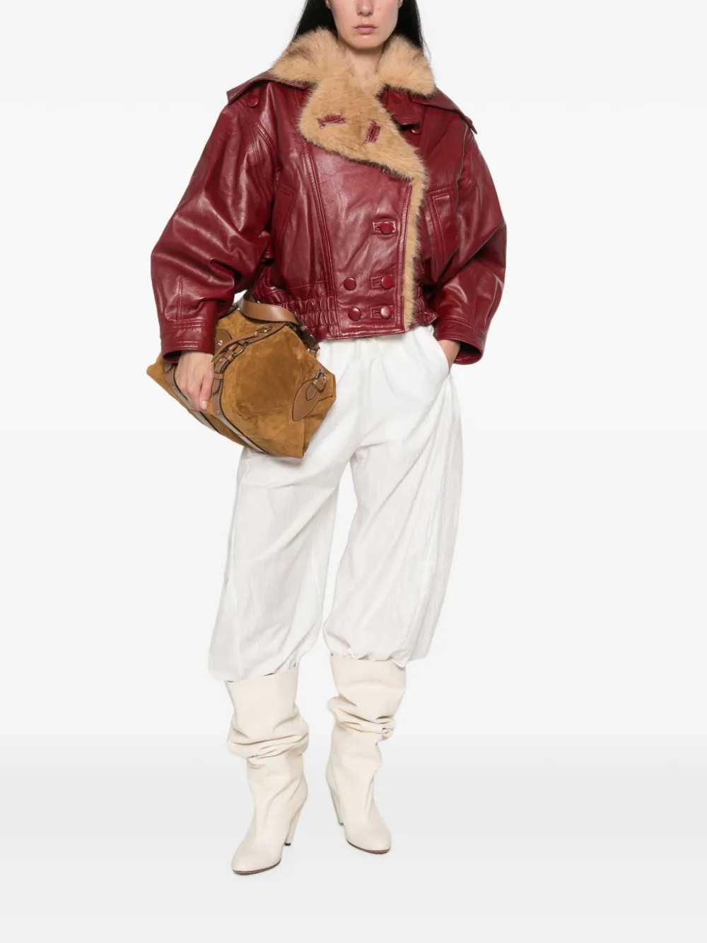 Marant Women Valina Glossy Leather Jacket ISABEL MARANT
