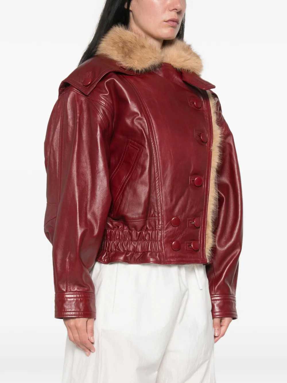 Marant Women Valina Glossy Leather Jacket ISABEL MARANT