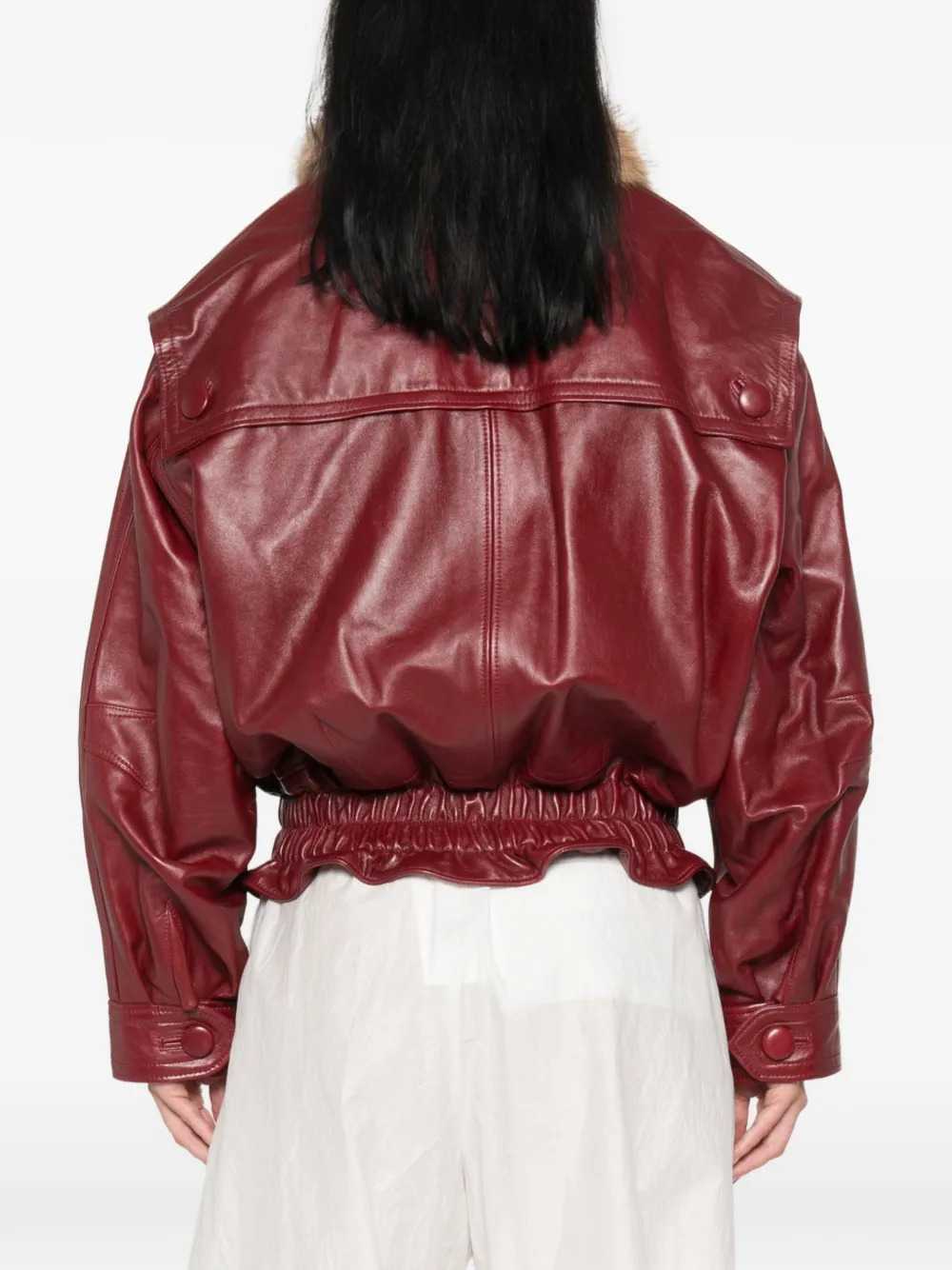 Marant Women Valina Glossy Leather Jacket ISABEL MARANT