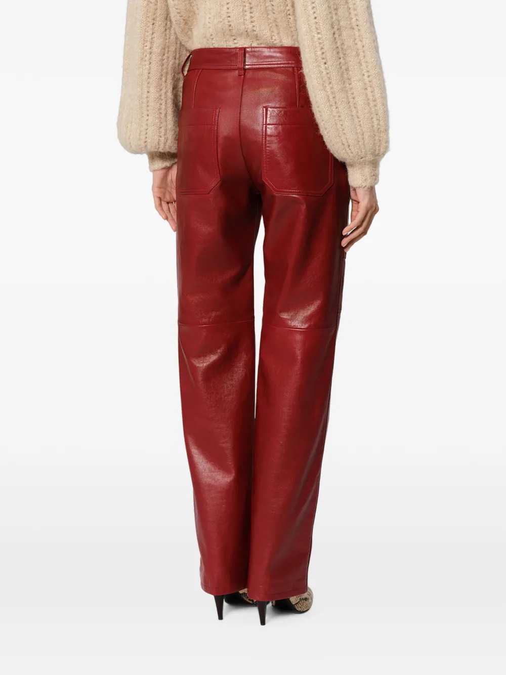Marant Women Valka Leather Trousers ISABEL MARANT