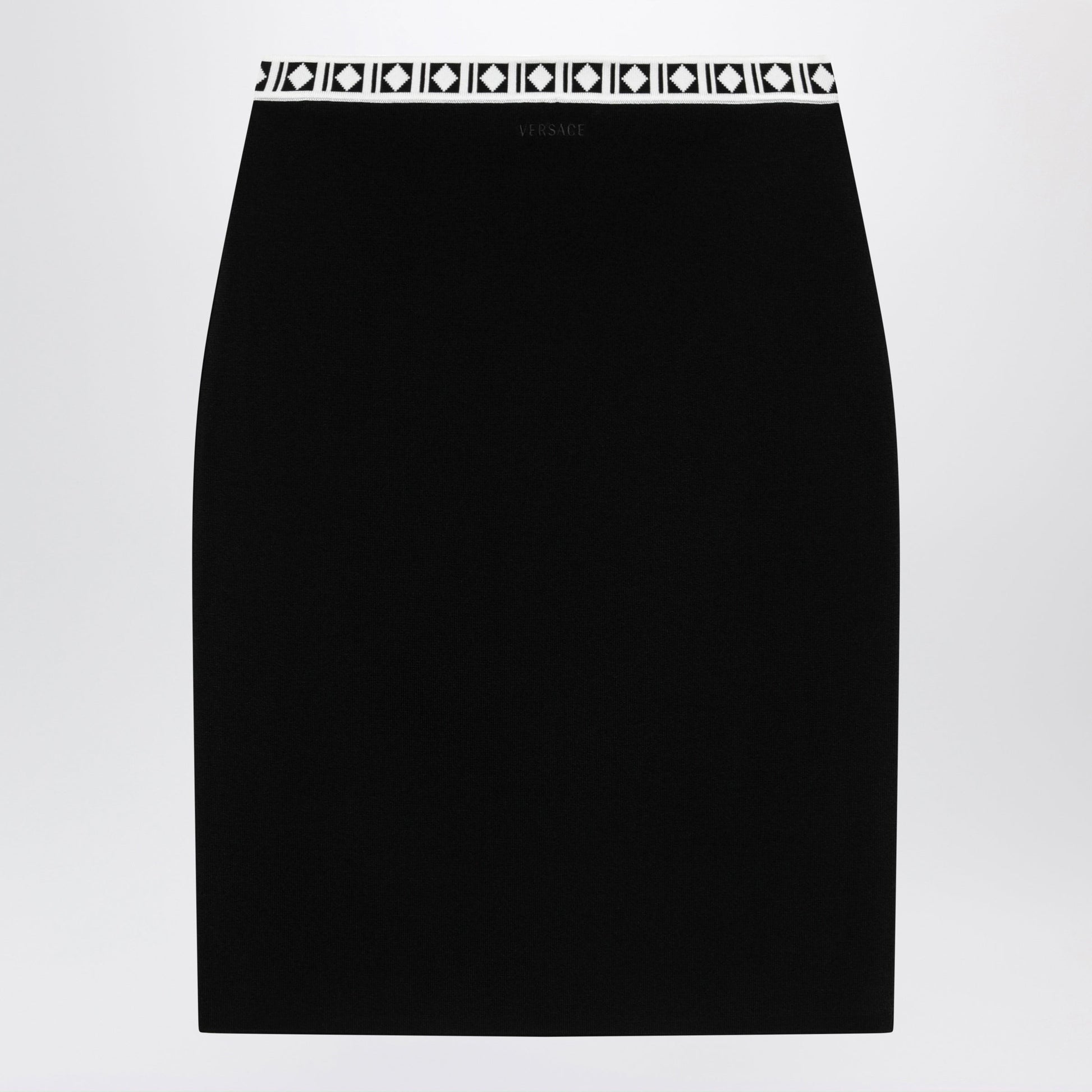 Versace Jacquard Viscose-Blend Midi Skirt In Black Women VERSACE