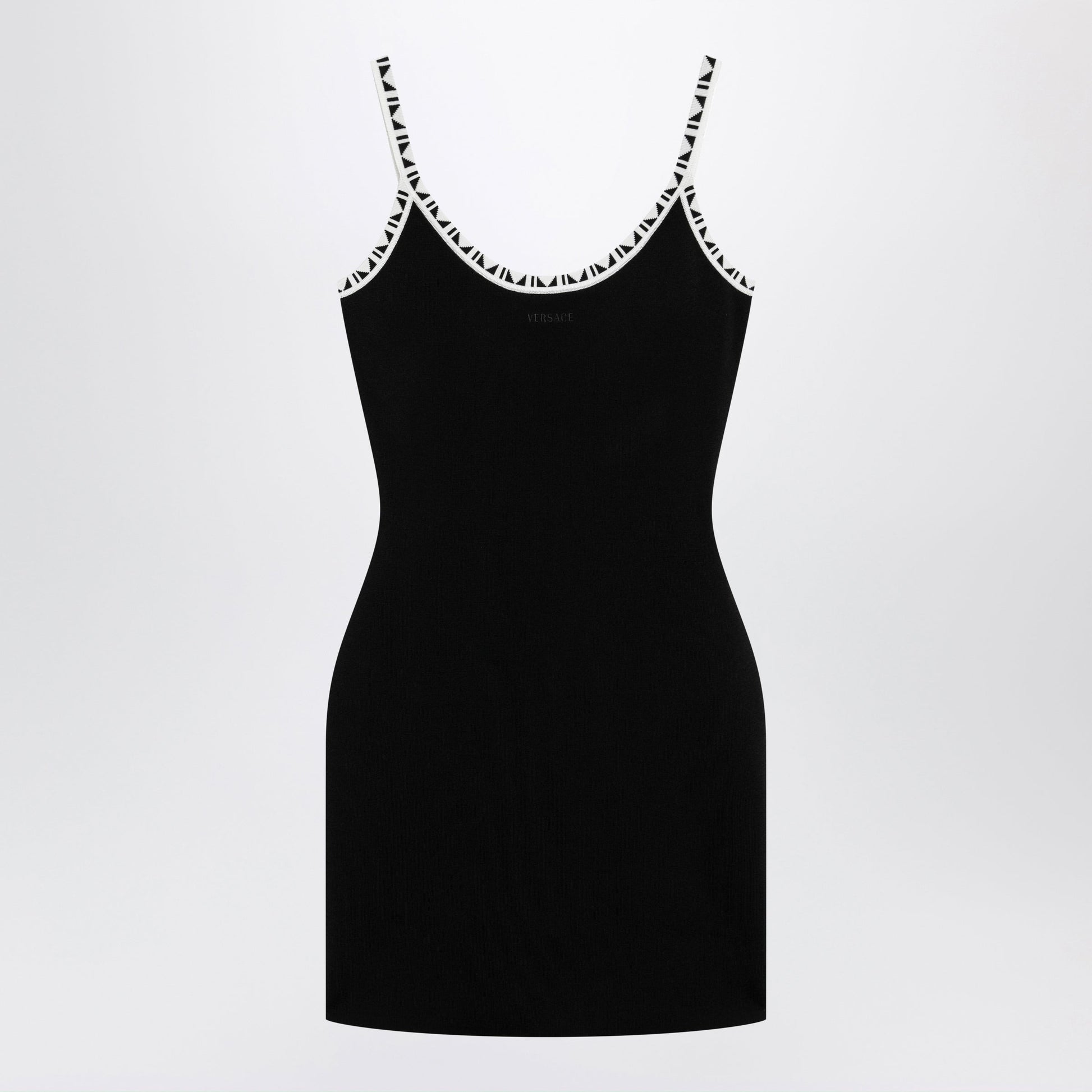 Versace Black Stretch Viscose Mini Dress Women VERSACE