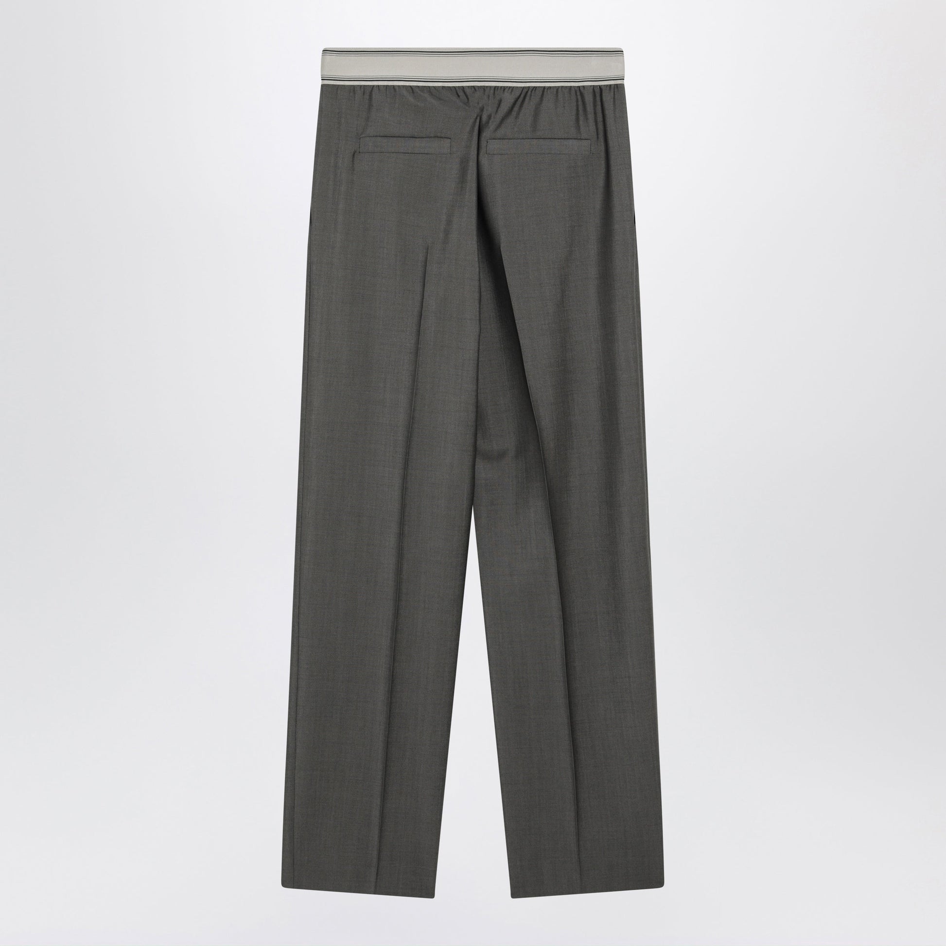 Versace Cold Grey Mohair Wool Trousers Women VERSACE