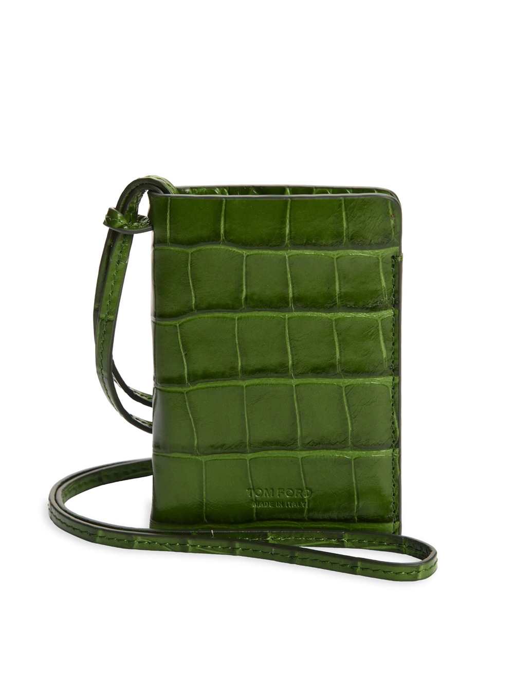 Tom Ford Men Crocodile-Embossed Leather Card Holder TOM FORD