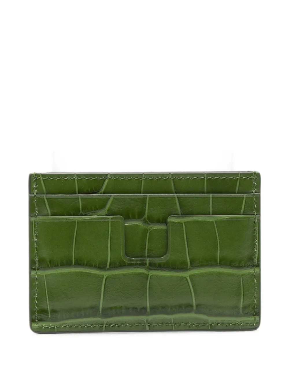 Tom Ford Men T Line Card Holder With Crocodile Effect TOM FORD