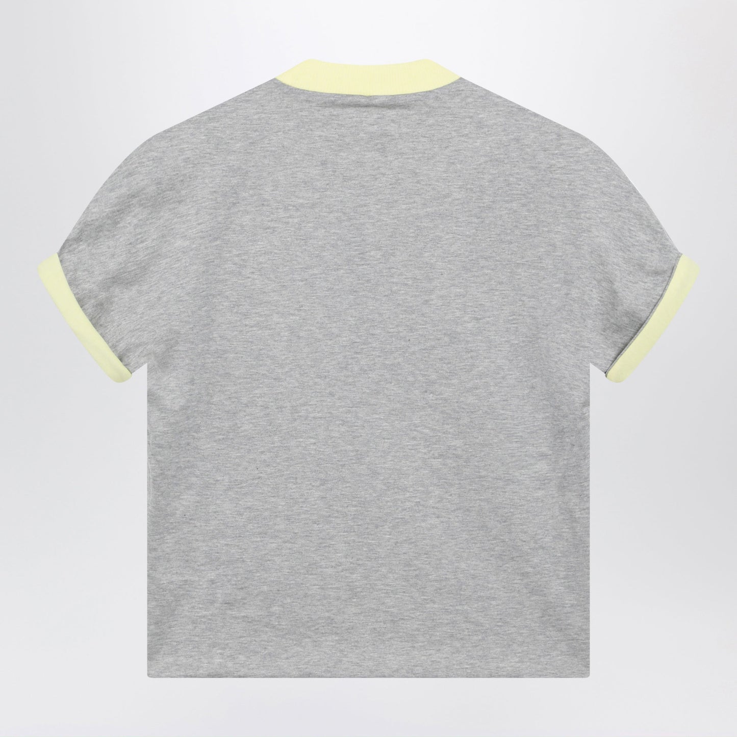 Versace Reversible Grey/Yellow Cotton Jersey T-Shirt Women VERSACE