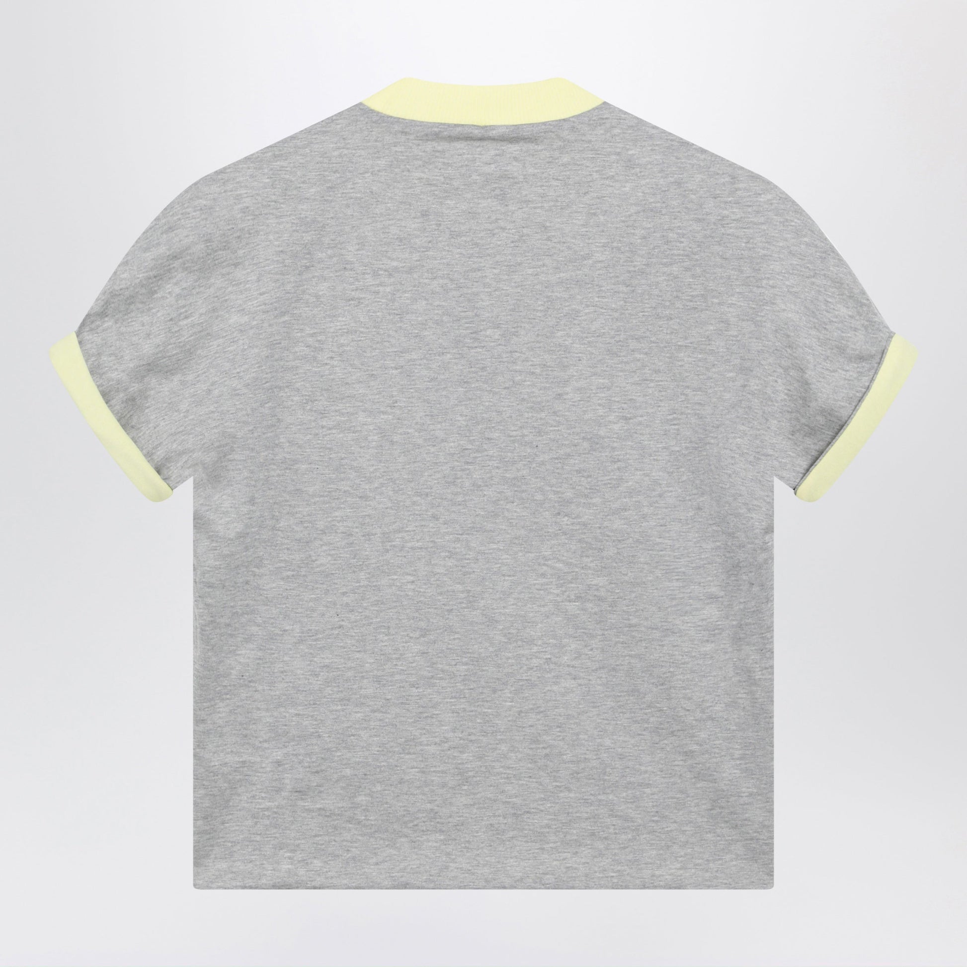Versace Reversible Grey/Yellow Cotton Jersey T-Shirt Women VERSACE