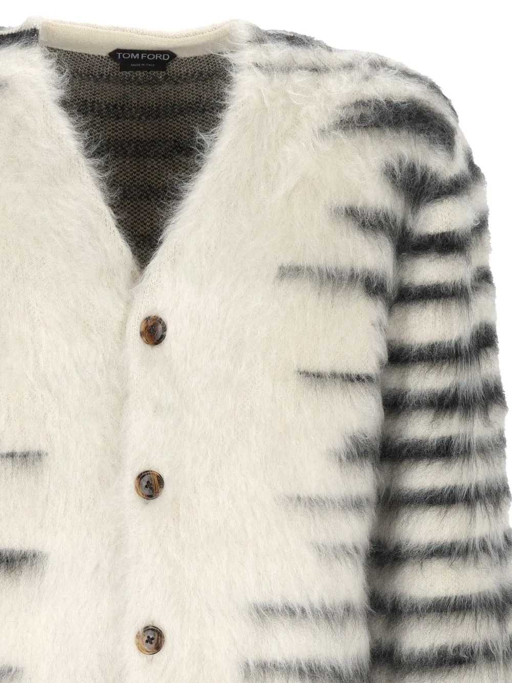 Tom Ford Men Striped Mohair-Blend Cardigan TOM FORD