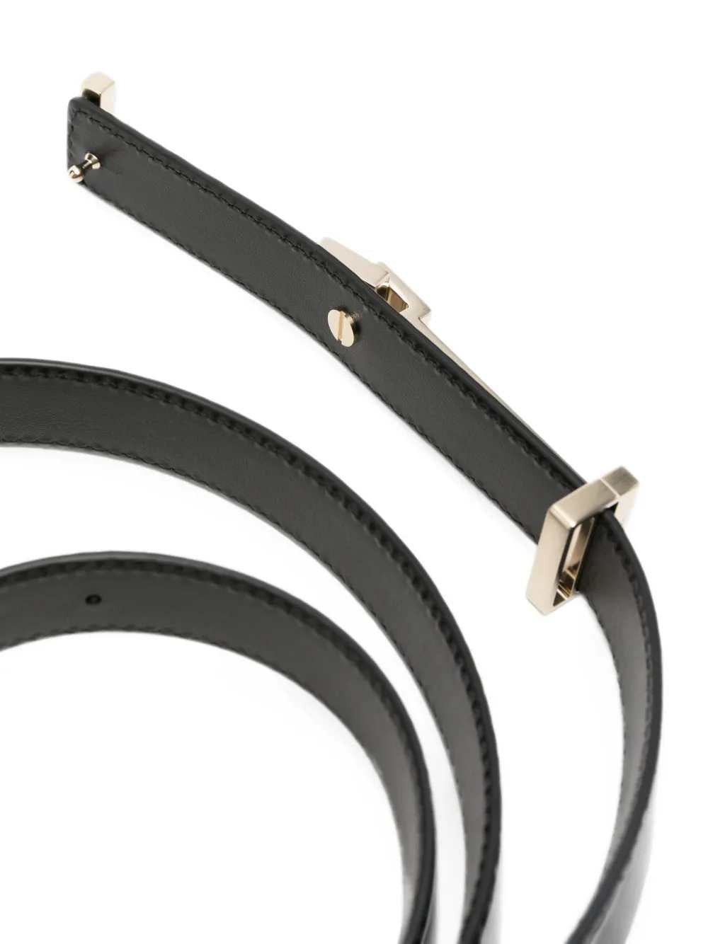 Tom Ford Women T-Logo Belt With Crocodile Effect TOM FORD