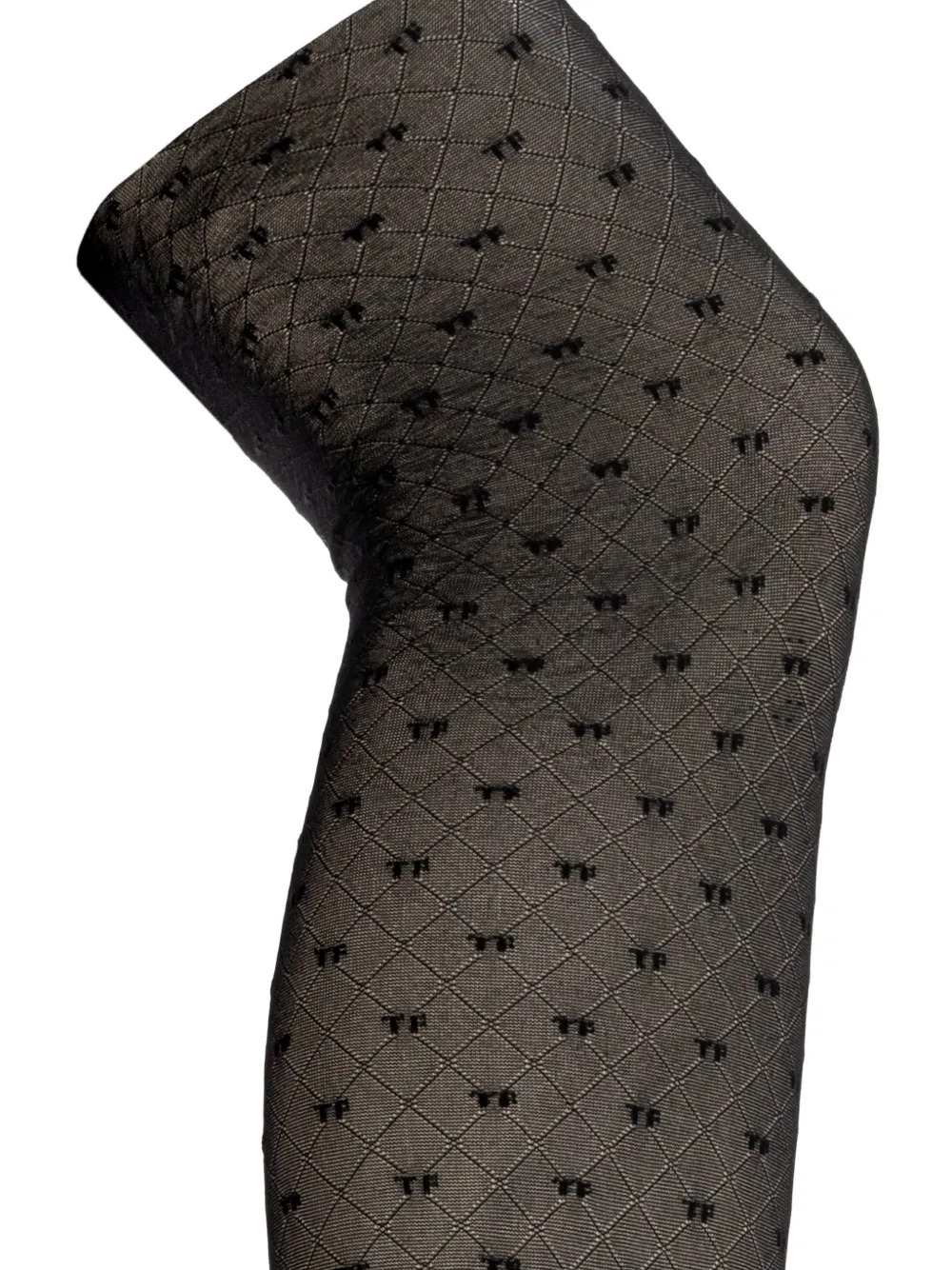 Tom Ford Women Monogram-Patterned Diamond-Knit Tights TOM FORD