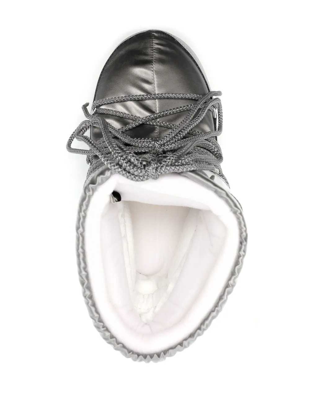 Moon Boot Women Icon Low Glance Boots In Silver Satin MOON BOOT