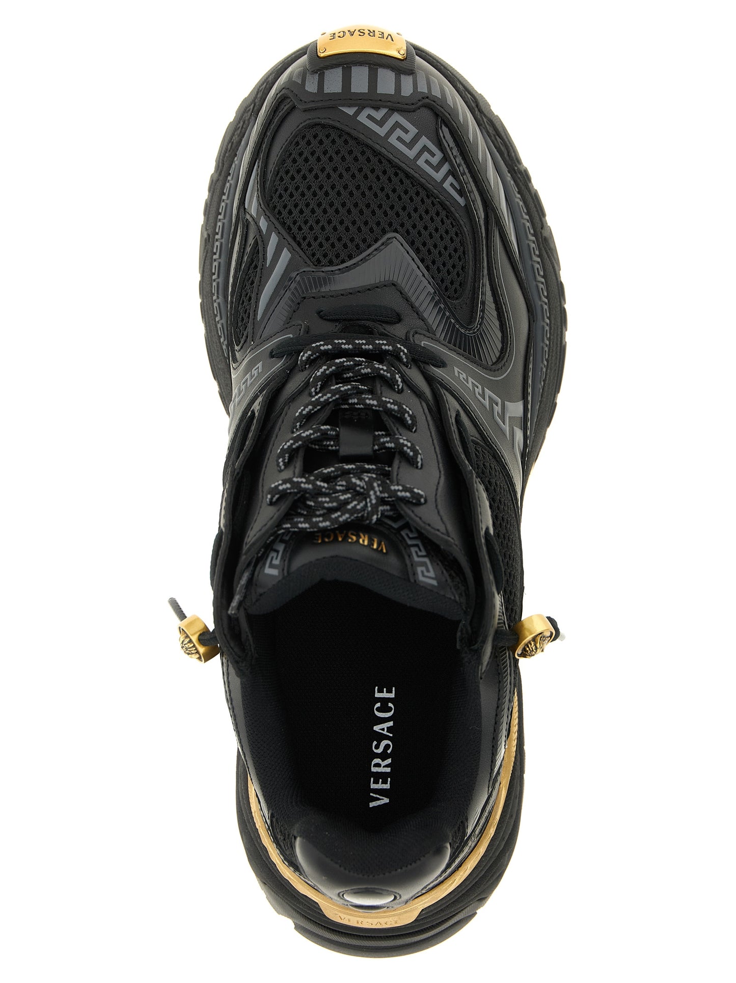 Versace Men Mesh And Leather Sneakers VERSACE