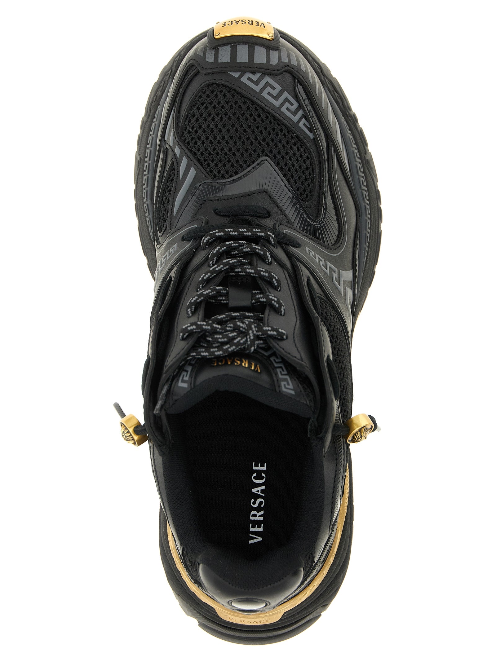 Versace Men Mesh And Leather Sneakers VERSACE