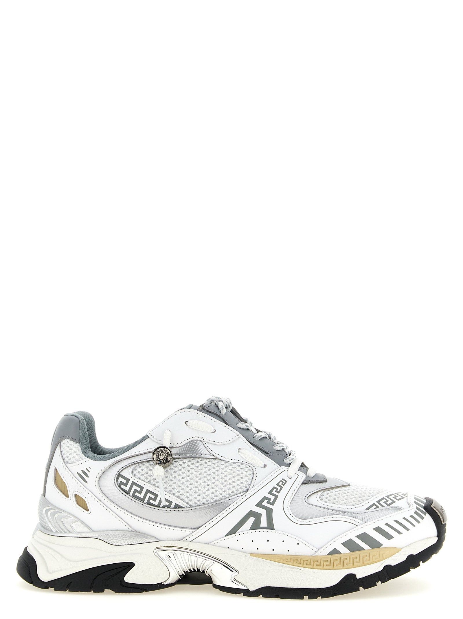 Versace Men 'Icaro' Mesh And Leather Fabric Sneakers VERSACE