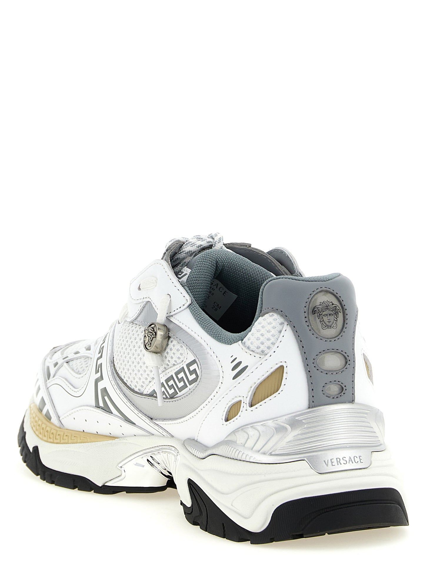 Versace Men 'Icaro' Mesh And Leather Fabric Sneakers VERSACE