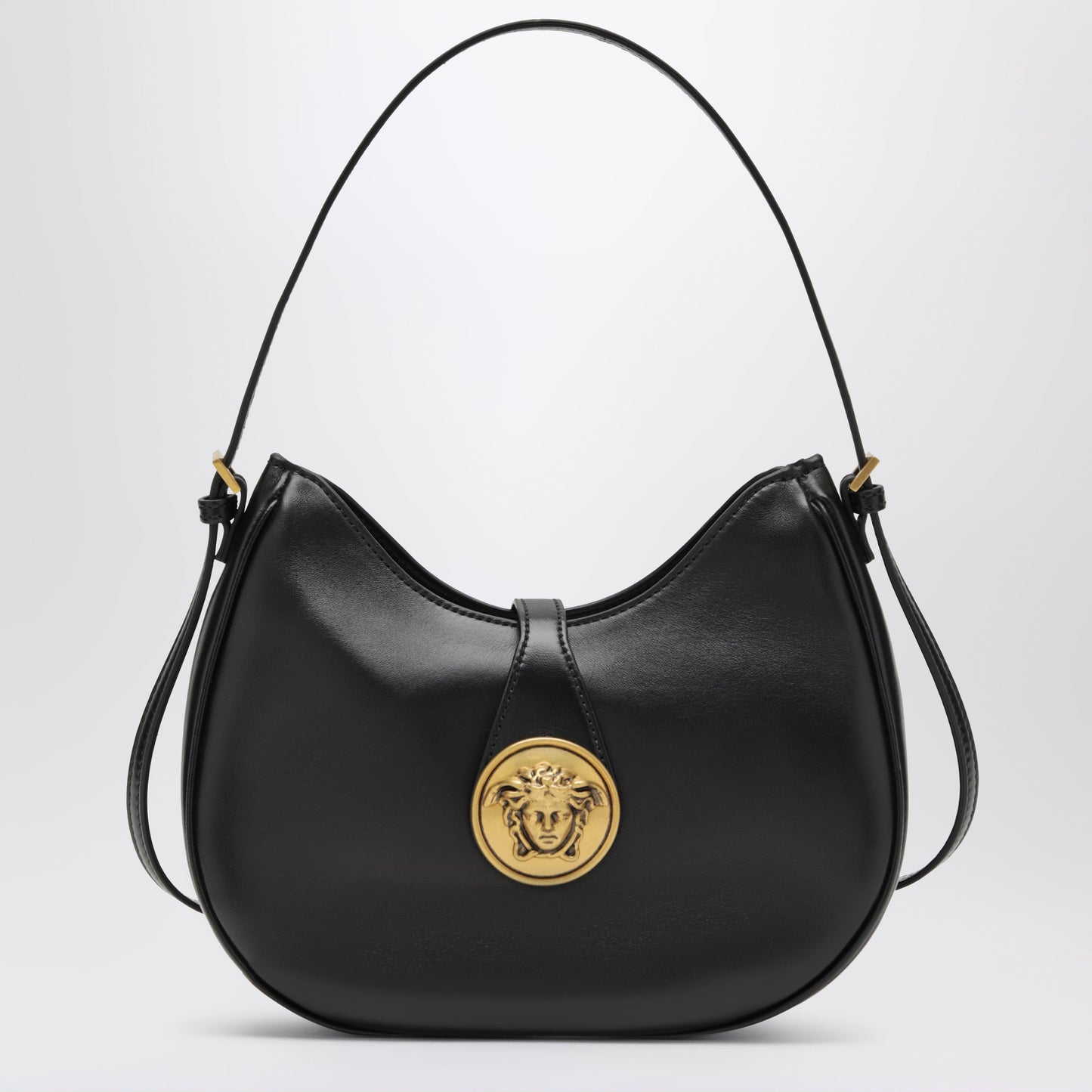Versace Emblã¨Me Black Nappa Hobo Bag Women VERSACE