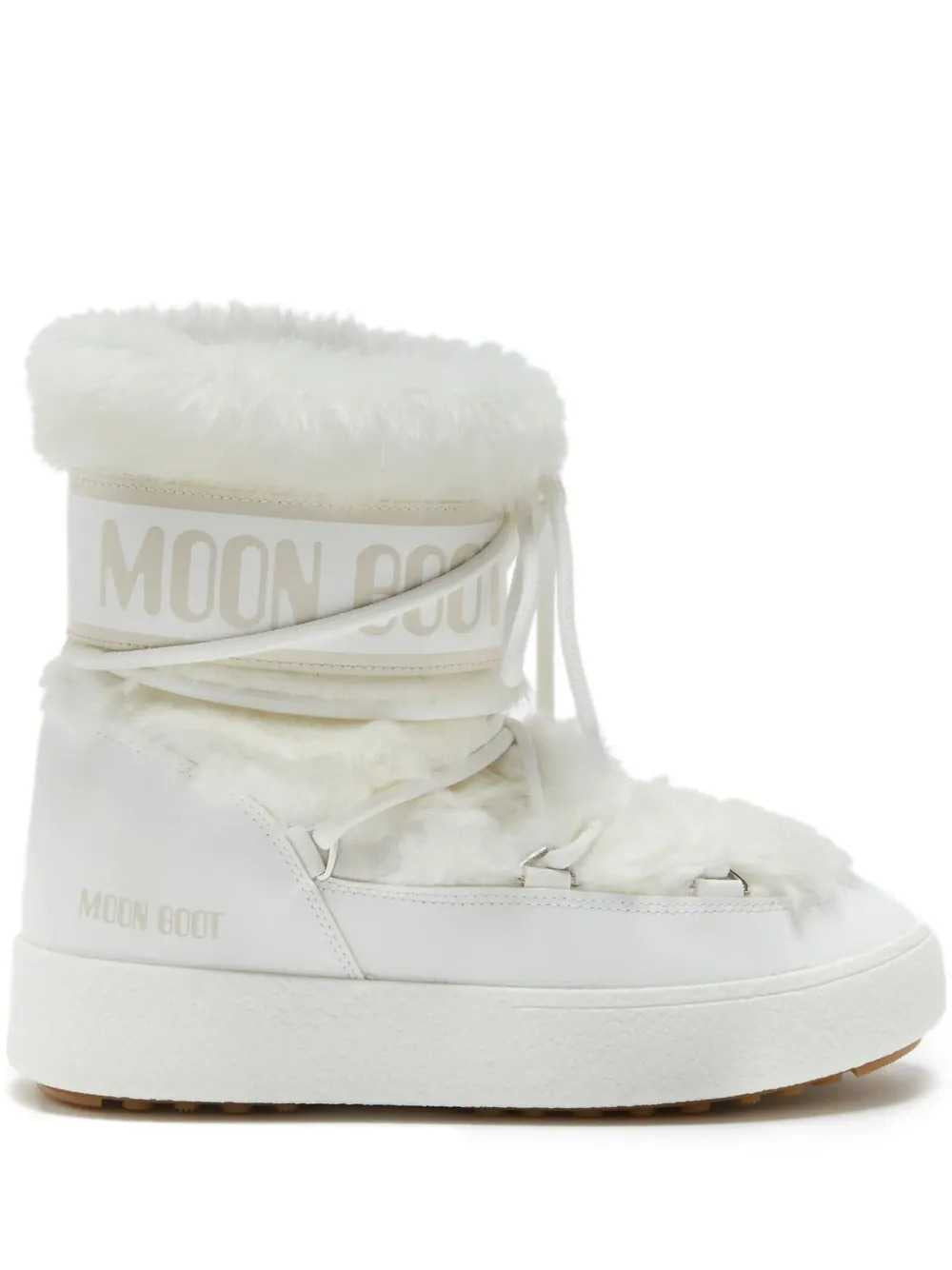 Moon Boot Women White Ltrack Low Faux-Fur Boots MOON BOOT