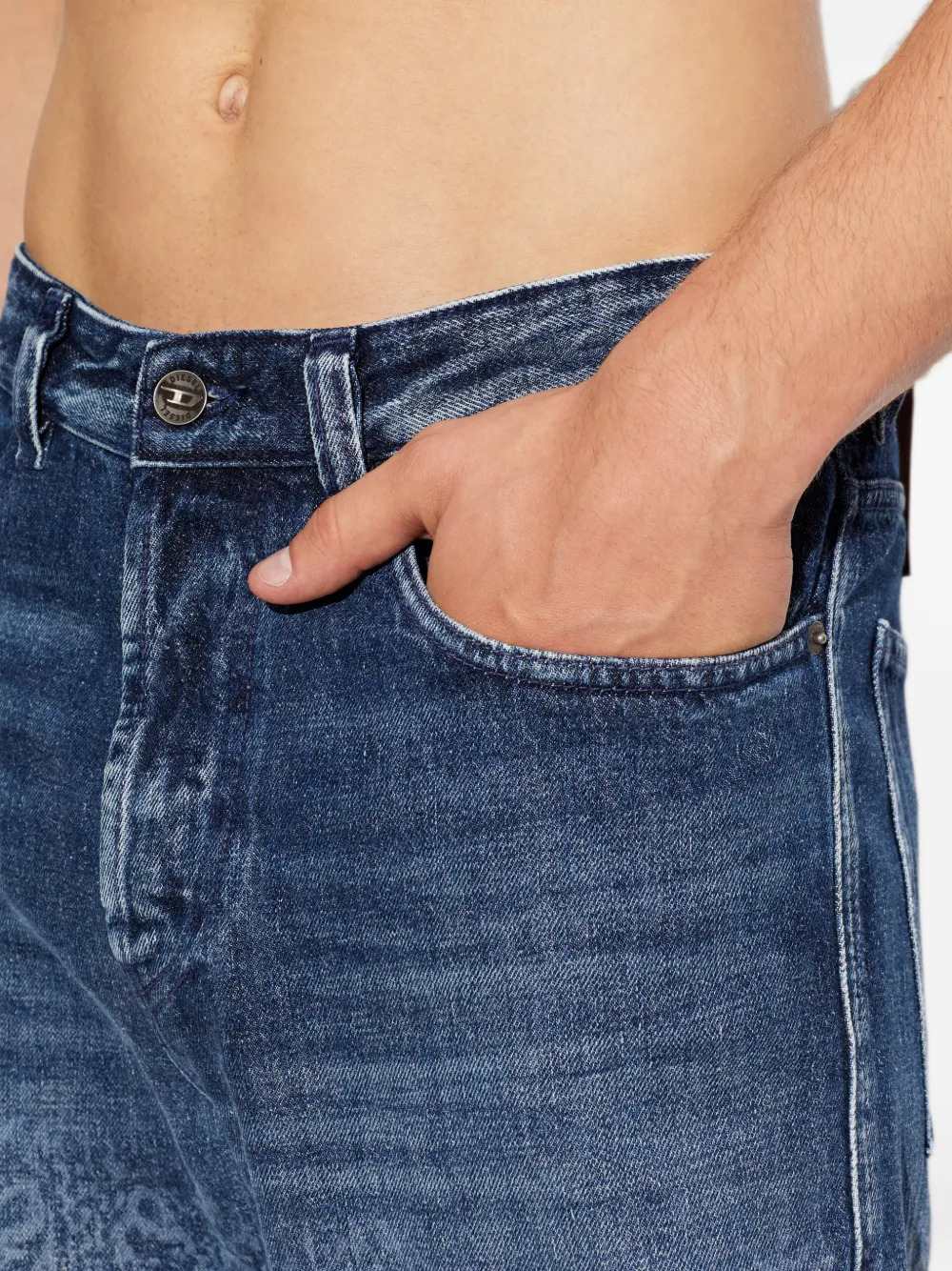 Diesel Men 2024 D-Macs-S8 Printed Jeans DIESEL