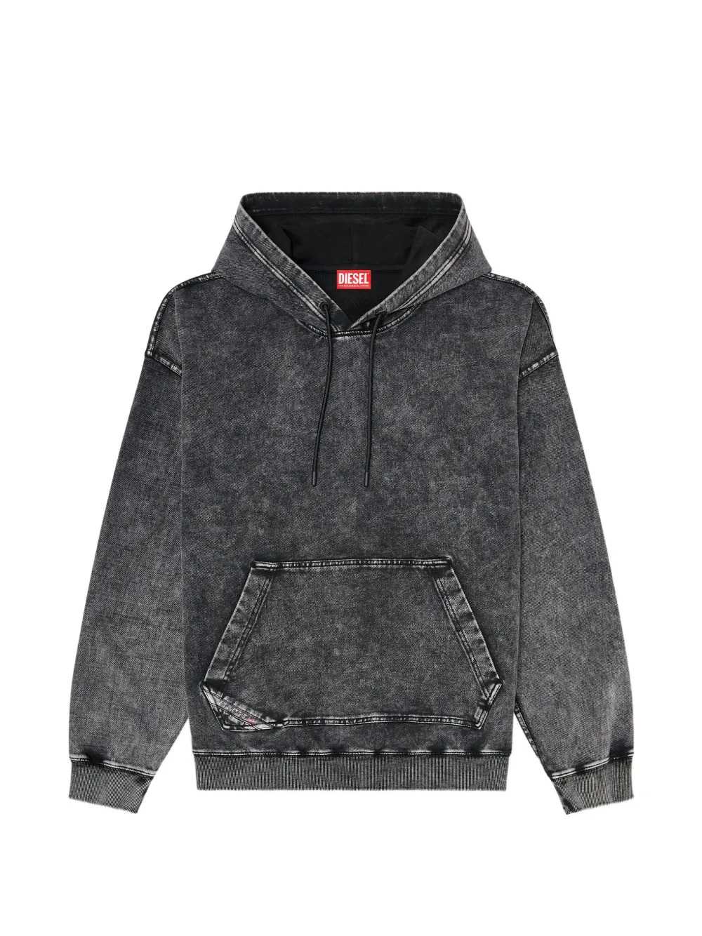 Diesel Men Denim-Effect Hooded Sweatshirt DIESEL