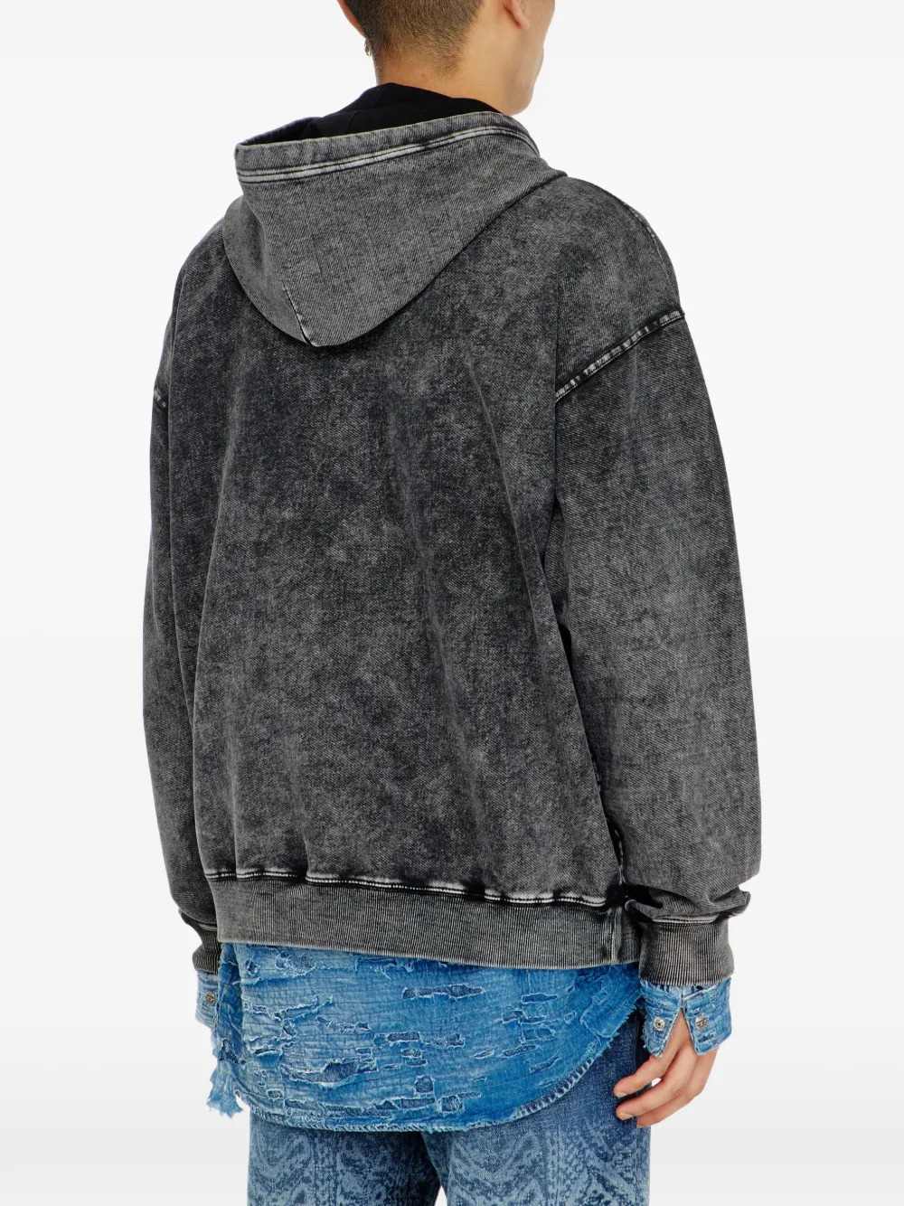 Diesel Men Denim-Effect Hooded Sweatshirt DIESEL