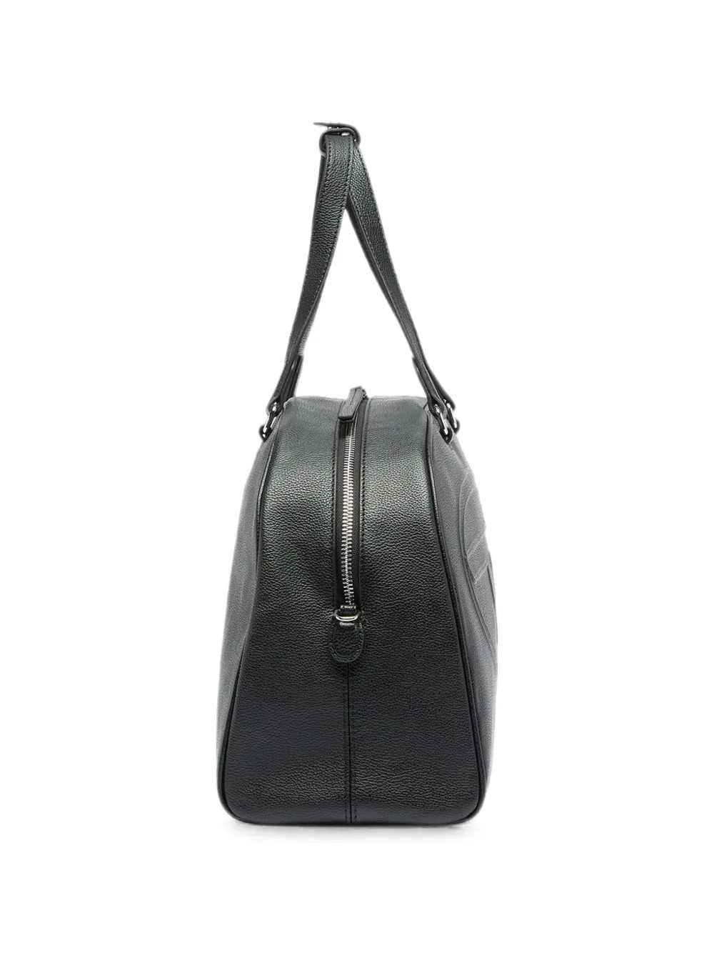 Diesel Men 1Dr Dome Leather Travel Bag With Oval D Logo DIESEL