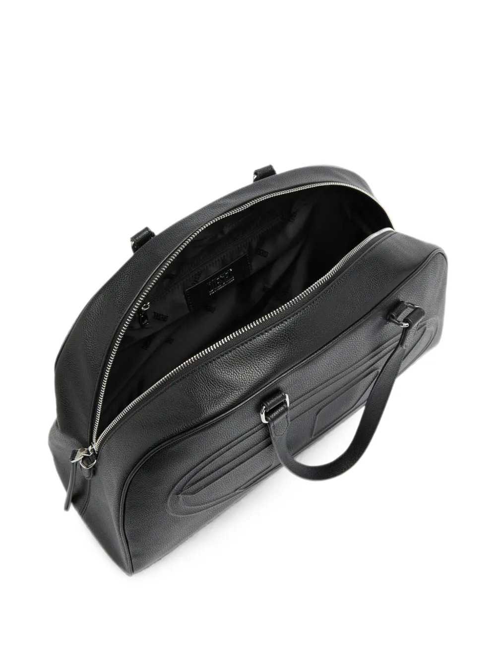 Diesel Men 1Dr Dome Leather Travel Bag With Oval D Logo DIESEL